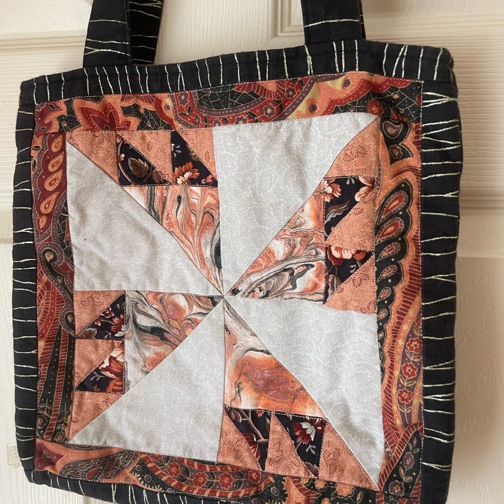 Quilted Patchwork Tote Bag - image 2